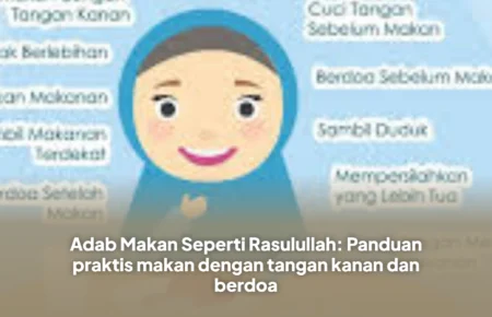 Adab Makan Seperti Rasulullah: Panduan praktis makan dengan tangan kanan dan berdoa
